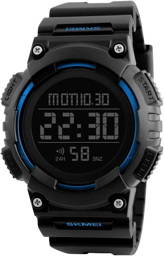 Light 50M Waterproof horizon Watch FANMIS Men's Digital Waterproof Sports Watch Military Multifunction Dual Time Countdown Stopwatch Alarm Back 