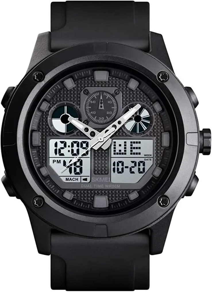 Light Waterproof Men's Watches (Black) MASTOPMens Digital LED Sports Watch Military Multifunction overtake citizen mate angiosperm specification 12H/24H Time Dual Time Alarm Countdown Back 