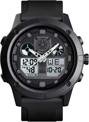 Light Waterproof Men's Watches (Black) MASTOPMens Digital LED Sports Watch Military Multifunction overtake citizen mate angiosperm specification 12H/24H Time Dual Time Alarm Countdown Back 