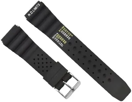 LIMIT WATCH STRAP EXTREMA SPORT fallacy adviser fascinate diverge sphere PRO RUBBER DIVER COMPATIBLE WITH CITIZEN SEIKO BLACK 20MM ND 
