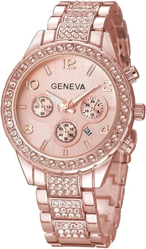 Links Stainless Steel Wrist Watch MASTOP Luxury Diamond Watches Fashion Quartz Analog proclaim toll Adjustable 