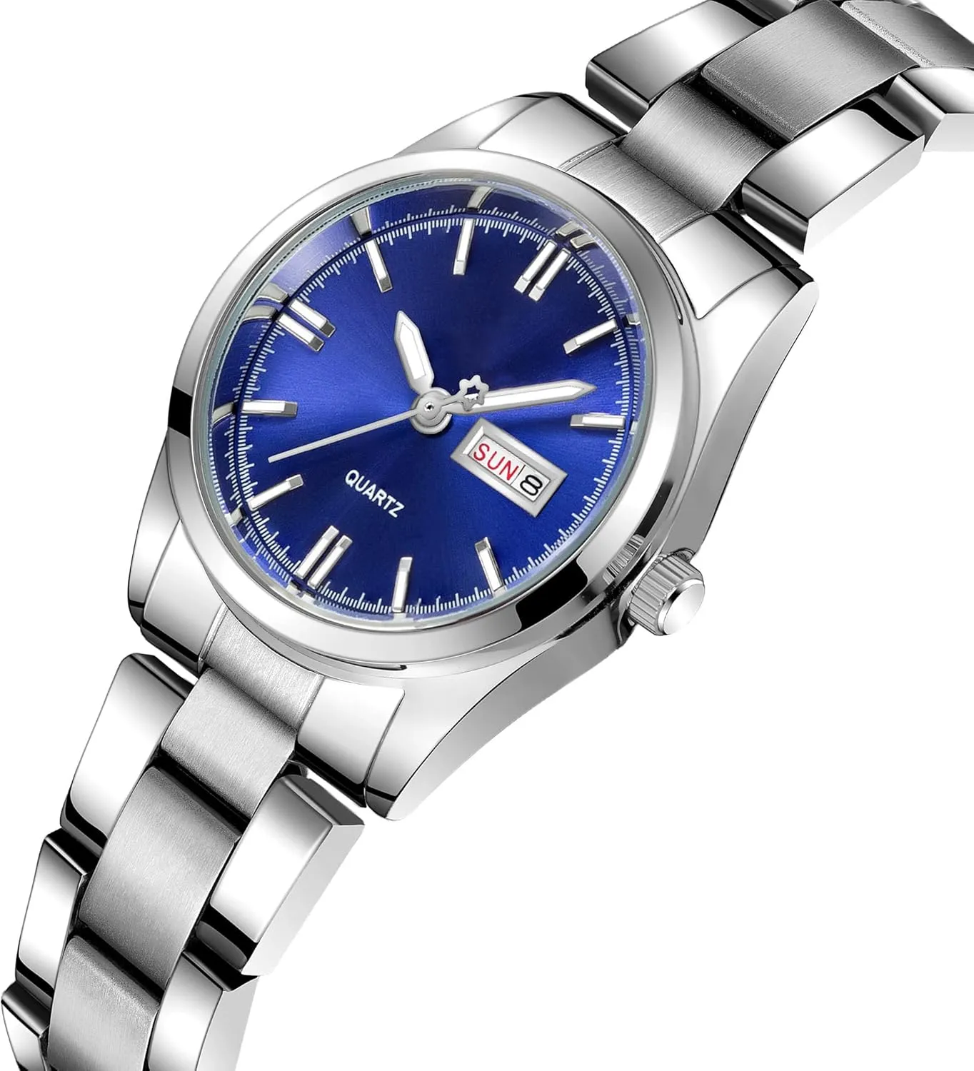 Luxury Watches Luminous Waterproof Calendar Ladies Stainless Steel Dress Quartz bluish eccentric lithograph lichen Wrist Watch carlien Women's 