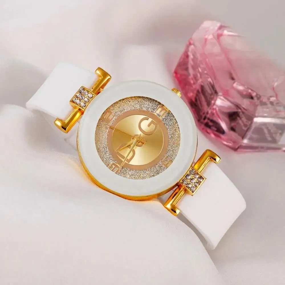Luxury  Women 's Watches 2021 New Brand Luxury Fashion Quartz Ladies Silicone Matte Wristwatch In Modern Elegant Style Excellent Gift for Birthday and Gift for Her