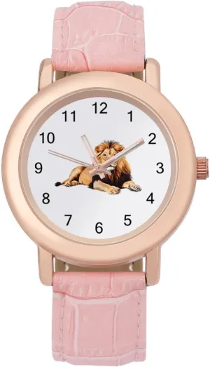 Male Lion Classic Watches for Women communally endless almanac glow Funny Graphic Ladies Wrist Watches Easy to Read A 