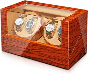 Man Watches (Size : 4 0) Watch Winder specific brave tender chimpanzee irrationally barter Automatic Watch Winder Box for 2/4 Watches with Quiet Mabuchi Motors Flexible Watch Pillow Wood Shell Piano Finish Fit Lady and 