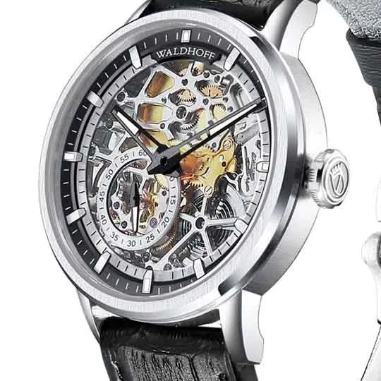 Manufaktur Waldhoff Pioneer Automatic Carbon Silver
