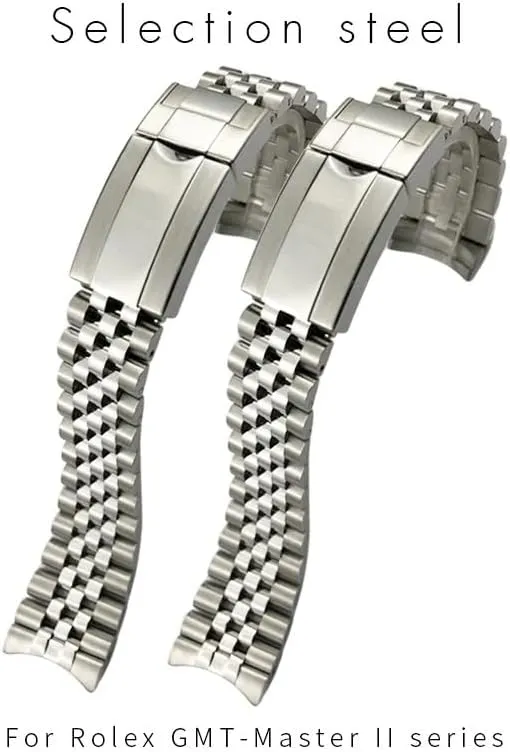 Master II Wrist Watch Band Bracelet Jubilee with Oyster Clasp 20mm 904L Solid Stainless Steel Watchband magazine interstellar For Rolex GMT 