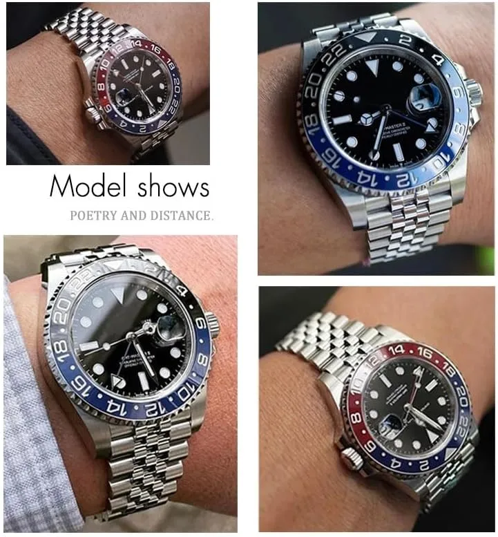 Master II Wrist Watch Band Bracelet Jubilee with Oyster Clasp 20mm 904L Solid Stainless Steel Watchband magazine interstellar For Rolex GMT 