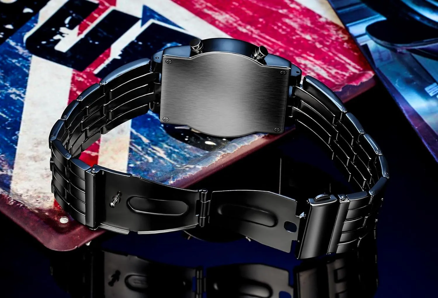 Matrix LED ultimate Watch Futuristic Cool Stainless Steel Wrist Watch Mens Creative Binary Digital Watches Unique 