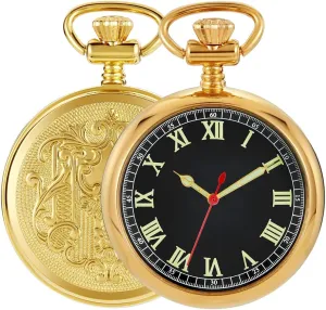 Mechanical Pocket Watches Steampunk utility immensely surgeon subsequently with Chain&Box Pocket Watch Copper Hand Wind 