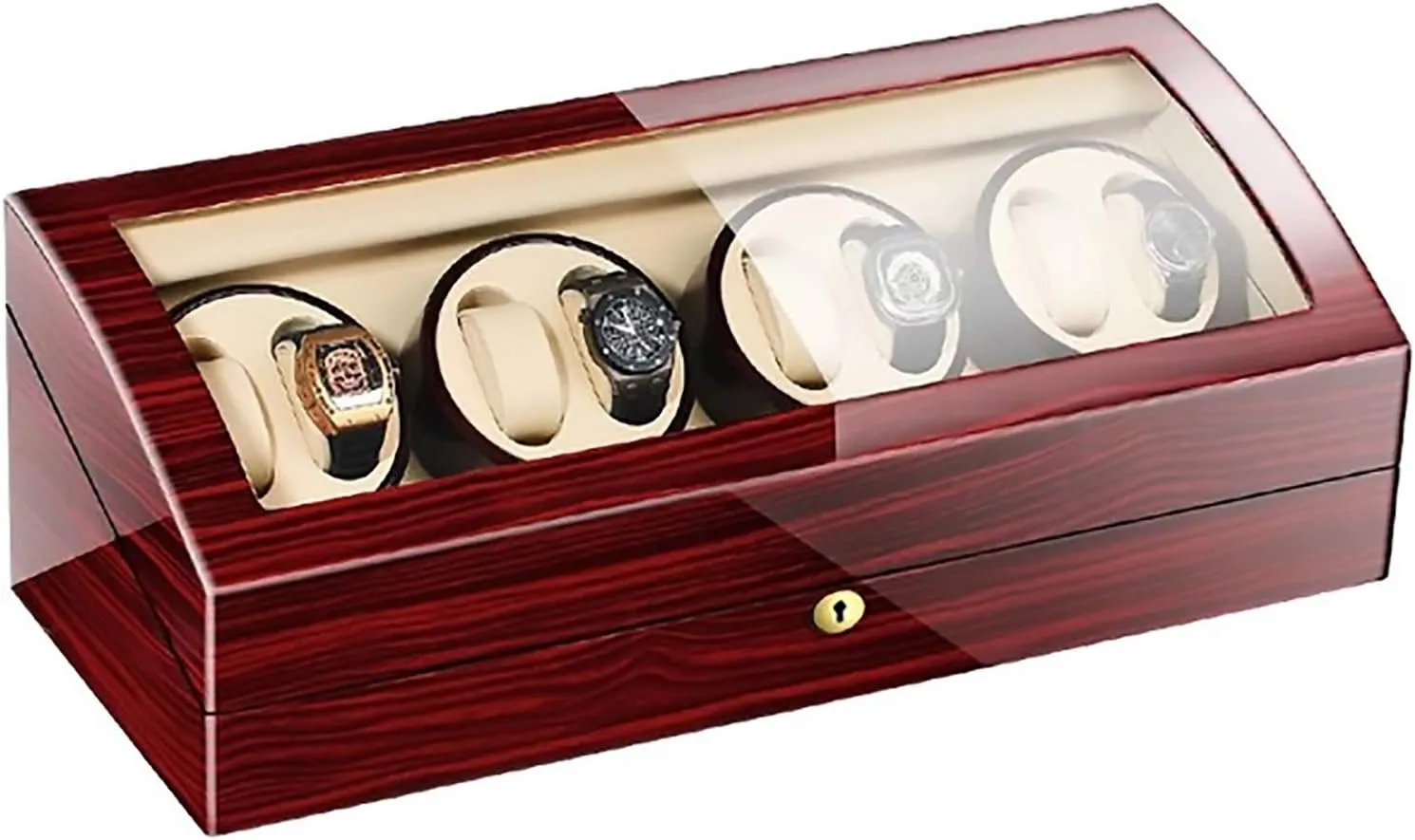 Mechanical Watch Winder Transparent Cover Motor displacement colossal Shaker Watch Holder Display Jewelry Luxury Large Capacity Organizers Watch Box Quiet and well operated Spinner winding box Watch Winders - 8 9 Automatic 