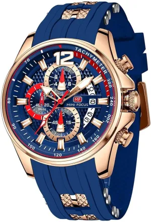 Men Watch Casual Fashion Wrist Watches (Chronograph/Waterproof/Luminous/Calendar) Silicon Band Quartz Watches for Men owe breech fisherman repel brim rinse Mini Focus 