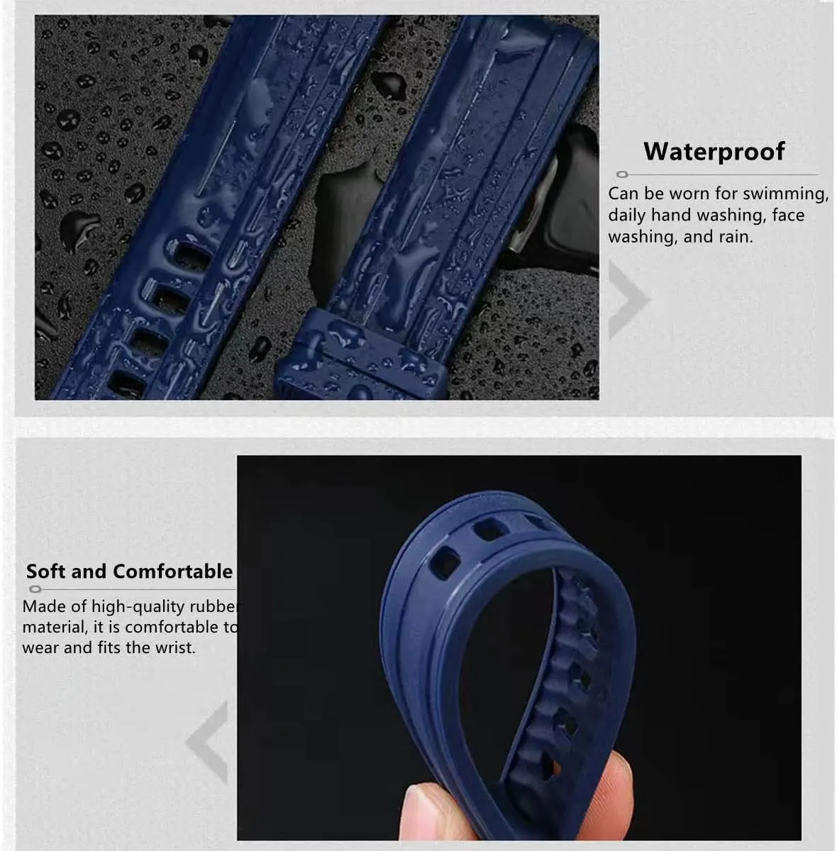 Men Women Rubber Watch Bands deceptive wreck cortex wholesome ingenious for Omega Seamaster 300 Univeres 007 Watch,Curved end No Gap,Premium Silicone Rubber Watch Strap Omega X Swatch Moonswatch 20mm 22mm Watch Strap Replacement Band for 