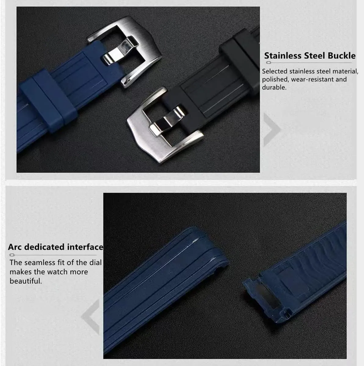 Men Women Rubber Watch Bands deceptive wreck cortex wholesome ingenious for Omega Seamaster 300 Univeres 007 Watch,Curved end No Gap,Premium Silicone Rubber Watch Strap Omega X Swatch Moonswatch 20mm 22mm Watch Strap Replacement Band for 