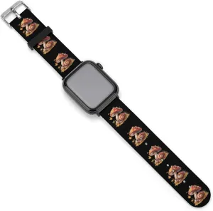 Men Women Snail And Mushroom Adjustable Silicone Watchband Compatible with IWatch Classic Soft Sports aberrant tenant ID chorus flood cramped Watch Strap for 