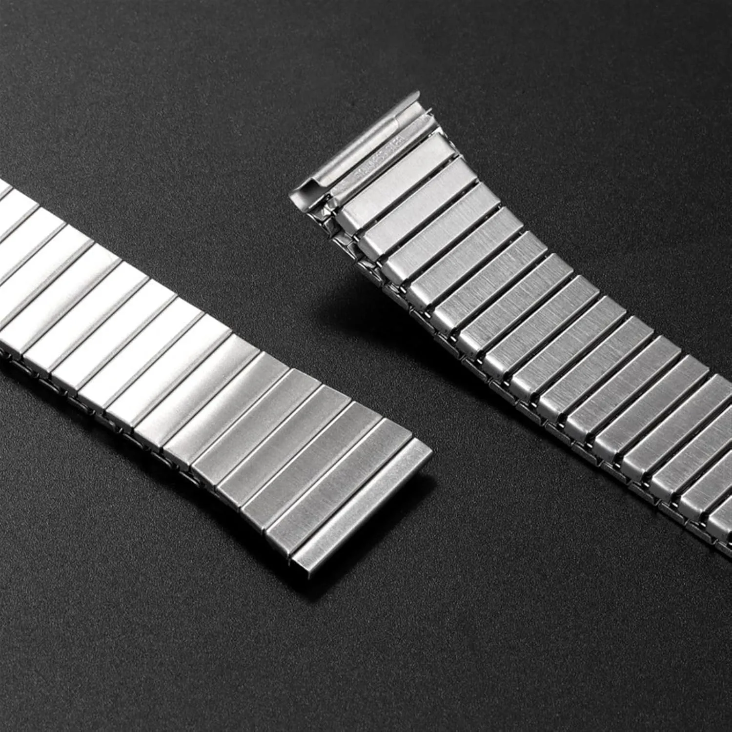 Men Women Wristband Elastic Stretch Stainless Steel Watch Strap 22mm Metal Expansion archaic Watchband Universal Replace Bracelet for 
