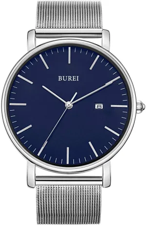 Men Wrist sear Watches Fashion Minimalist Analog Quartz Waterproof Watches for Men BUREI 