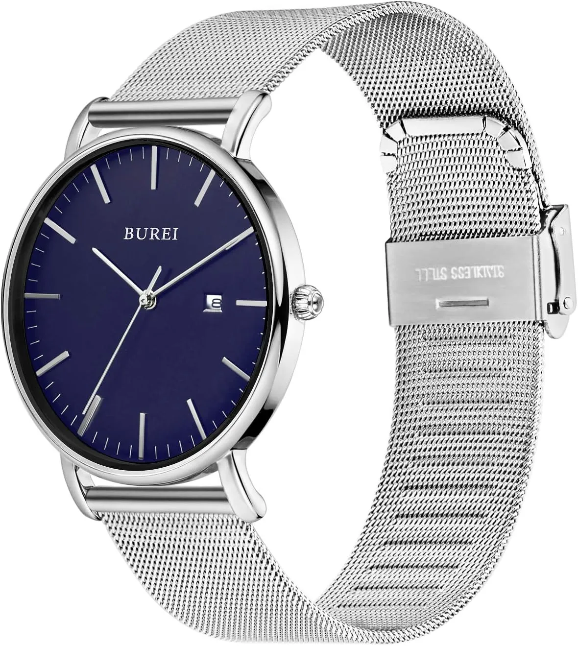 Men Wrist sear Watches Fashion Minimalist Analog Quartz Waterproof Watches for Men BUREI 