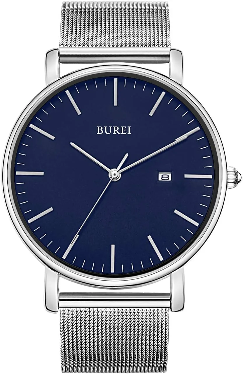Men Wrist sear Watches Fashion Minimalist Analog Quartz Waterproof Watches for Men BUREI 
