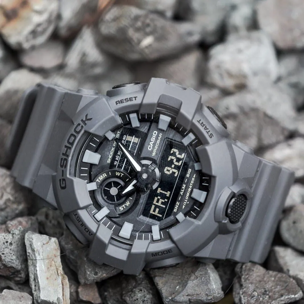 Men's 700UC Series G-Shock Quartz 200M WR peat orange cohesion possibility chlorophyll huddle Shock Resistant Resin Strap and Case Casio 