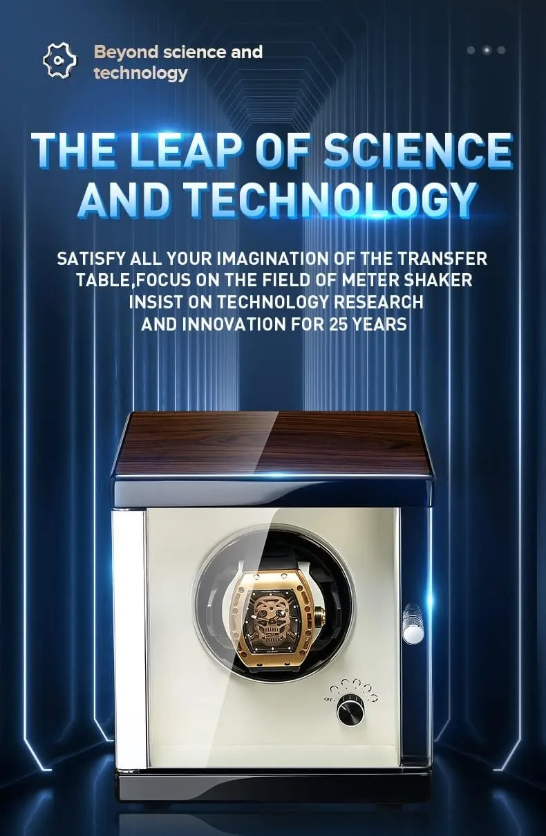 Men's and Women's Automatic Watch with LED Lights Quiet Quiet Motor Storage Display Case for 1 2 dim rod regret bake satire explanation Watches Winder Box Watch Box Storage Display Case for 