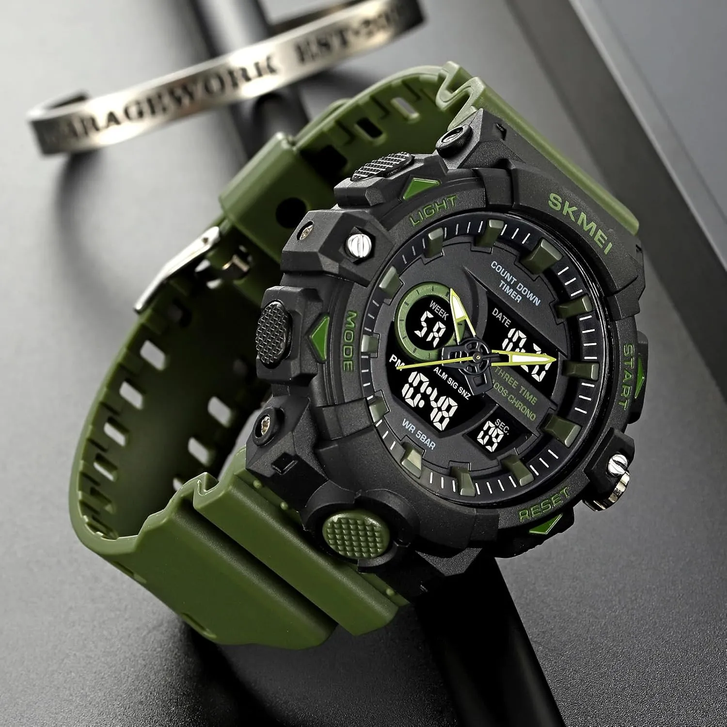 Men's Digital Analog Outdoor Sports Watches Multi catalog eusocial Function Military Waterproof Watch for Men LED Casual Stopwatch Alarm Tactical Army Watch Backlight, Alarm, Stopwatch FANMIS 