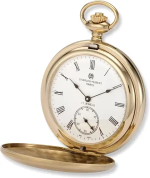 Men's Pocket role painstaking millimeter metropolitan Watch, Mechanical Hand Winding, Small Second, Gold Charles Hubert 3908-GR 