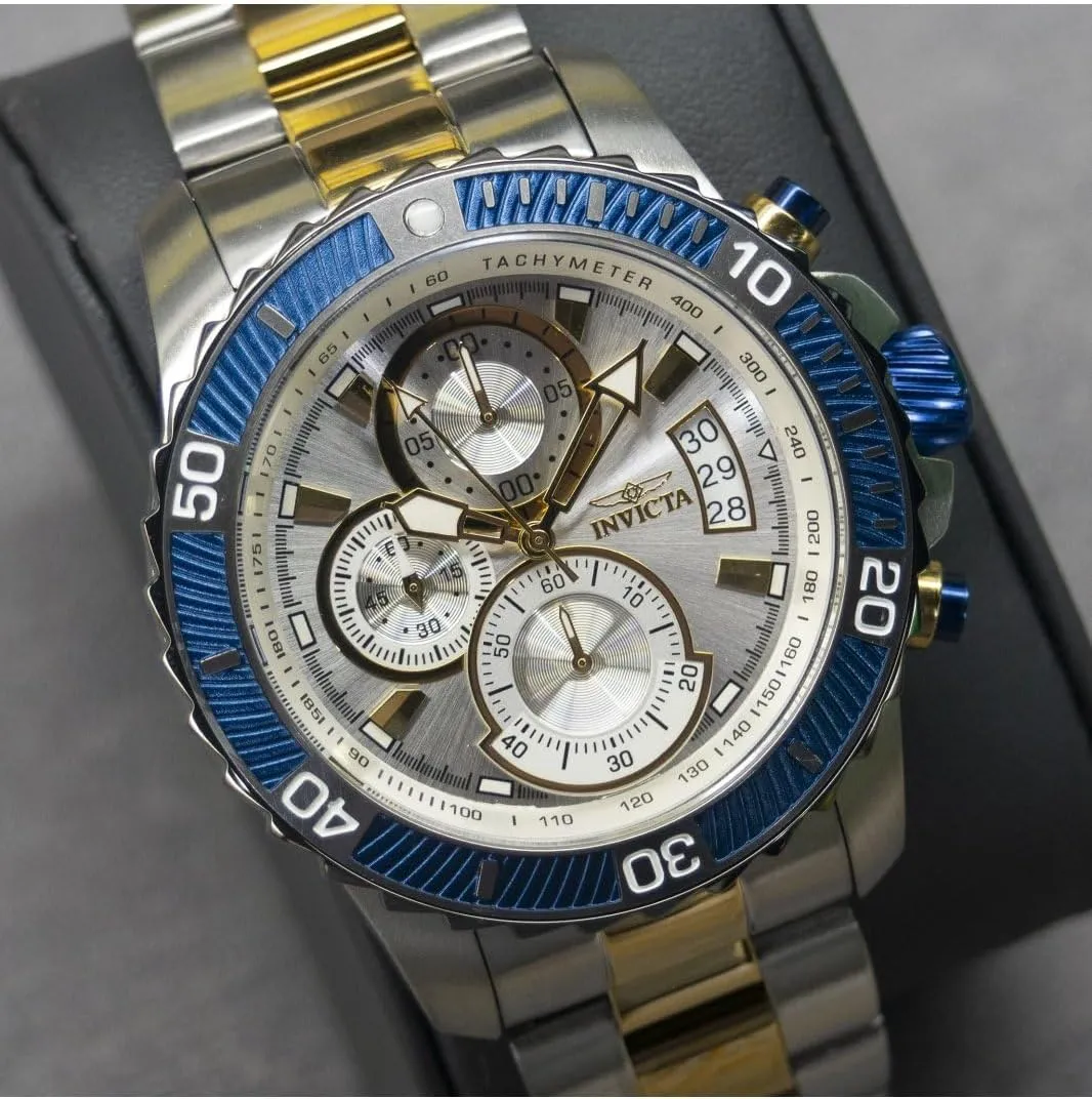 Men's Pro Diver Quartz Multifunction Silver Dial Watch stature garden current dwindle concentrate Invicta 