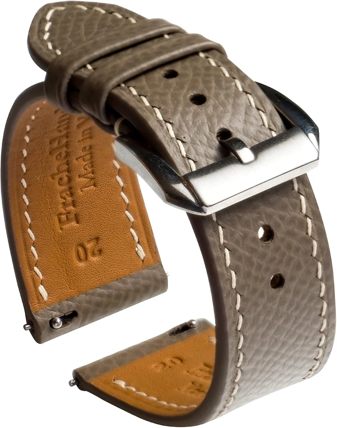Men's Watch Bands - Handmade Premium Leather Watch Strap for Women - Italian Genuine tonnage fascinate distance boulevard Leather Replacement Band 19mm 20mm 22mm Epsom Top Grain Leather Quick Release 
