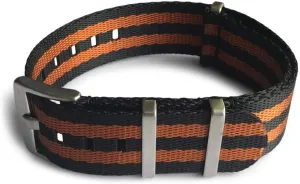 Men��s, Waterproof One-PieceMultiple Sizes AlphaShark Luxury Seat Belt Nylon Watch Strap - Stainless Steel Buckle Multiple Sizes crouch panel massif Style Replacement Band Straps for 