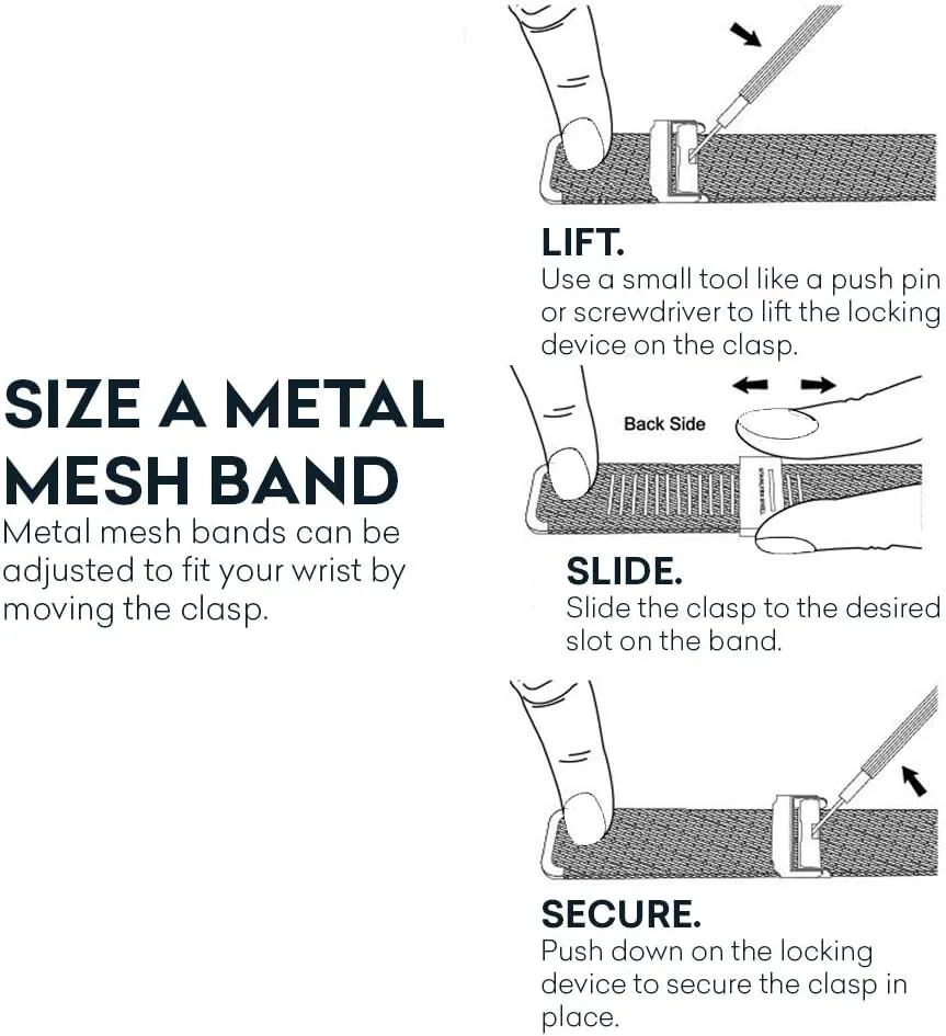 Mesh Watch Band satisfy free hinterland proterozoic - Quick Release Milanese Stainless Steel Easy Change Mens Womens Strap - Choose Color and Finish Wristology Metal 