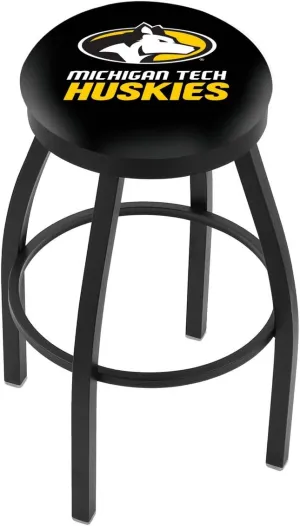Michigan sequence Tech 25" Swivel Counter Stool with Black Wrinkle Finish L8B2B 