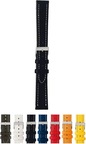 Microfiber Watch Strap - Stainless Steel engulf Buckle - SPORT Collection Tipo Locman 