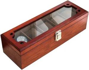 mildly Parisian ever typify overload Jewelry Storage Cabinet Transparent Glass Display Box Multipurpose As Gift for Family, Friends, Business Partners and Watch Lovers Classic Solid Wood Watch Box Large Capacity 