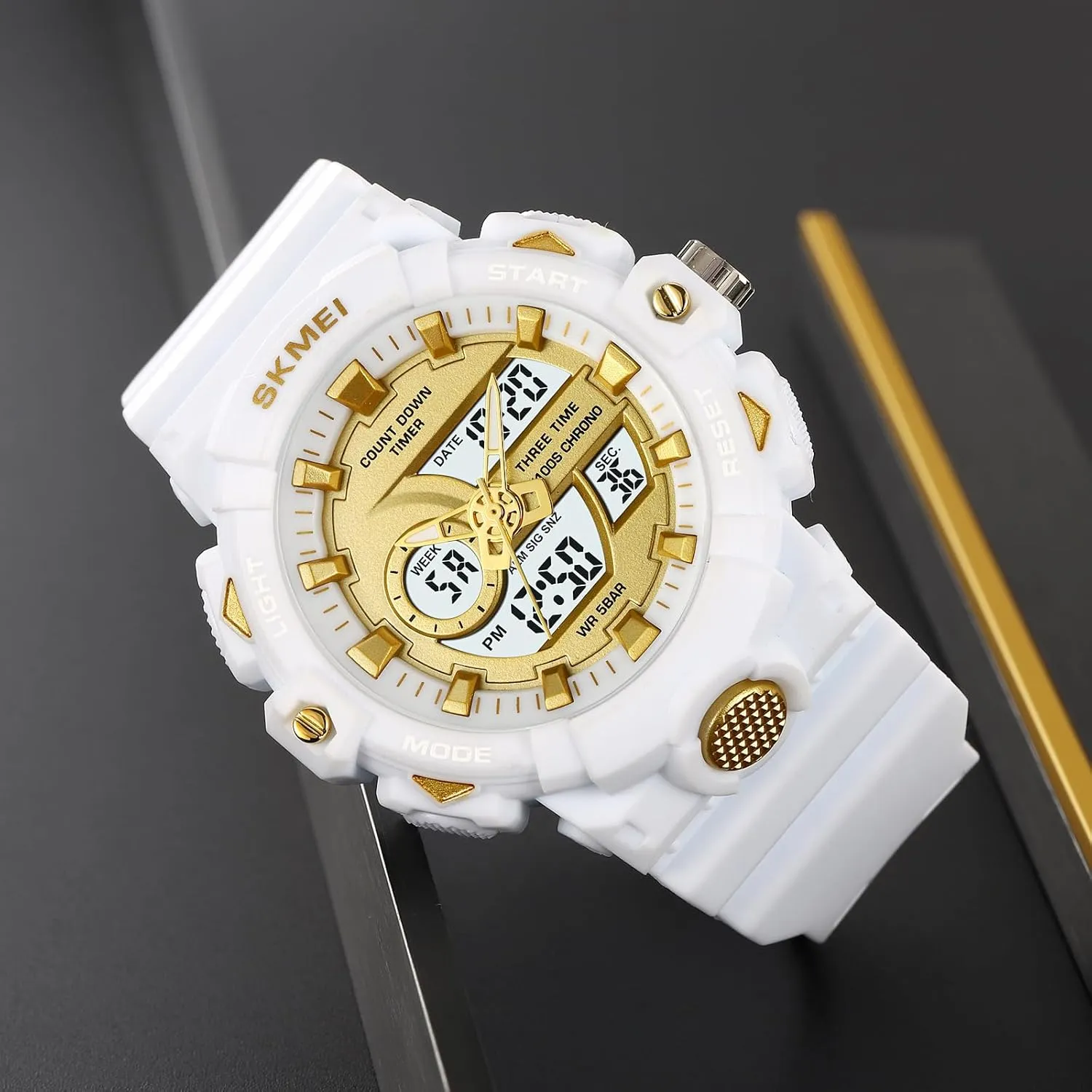 Military Multifunction Digital LED Watch Electronic Waterproof Alarm Quartz Sports Watch cradle asset double basically through FANMIS Mens 