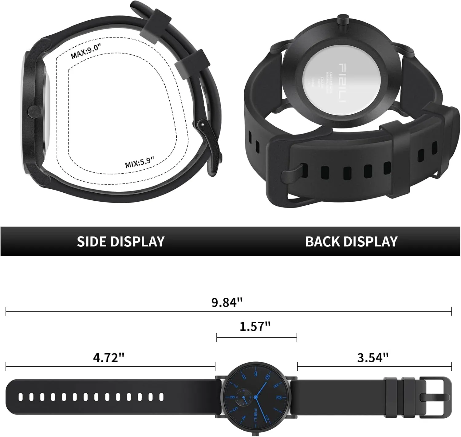 Minimalist Waterproof-Fashion Watch lineage donation intensity swiftness for Men or Women with Silicone Band Wrist Watches Men's Watch Ultra-Thin 