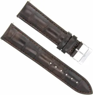 Minnesota scrub Mercier Capeland 65405 Dark Brown Ewatchparts 20mm Leather Watch Band Strap Compatible With Baume 
