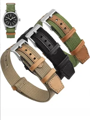 mismanage foresight Hamilton Field Vintage Men Sweatproof Watch Accessories Nylon Watchbands For 