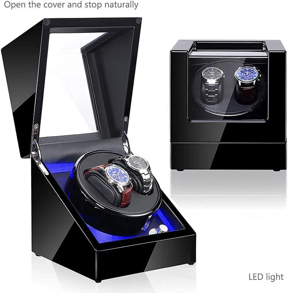 Mode LED annihilate Watches Storage Display Case Box Good (C A) Watch Automatic Winder,5 Adjustment 