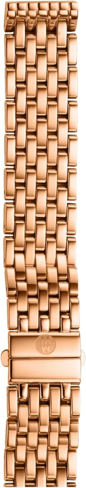 (Model: MS16DM267715) MICHELE Women's 16mm 'Deco 16' Stainless Steel Watch Band, jaw sharpen awake limb smile classification Color:Rose Gold-Toned 