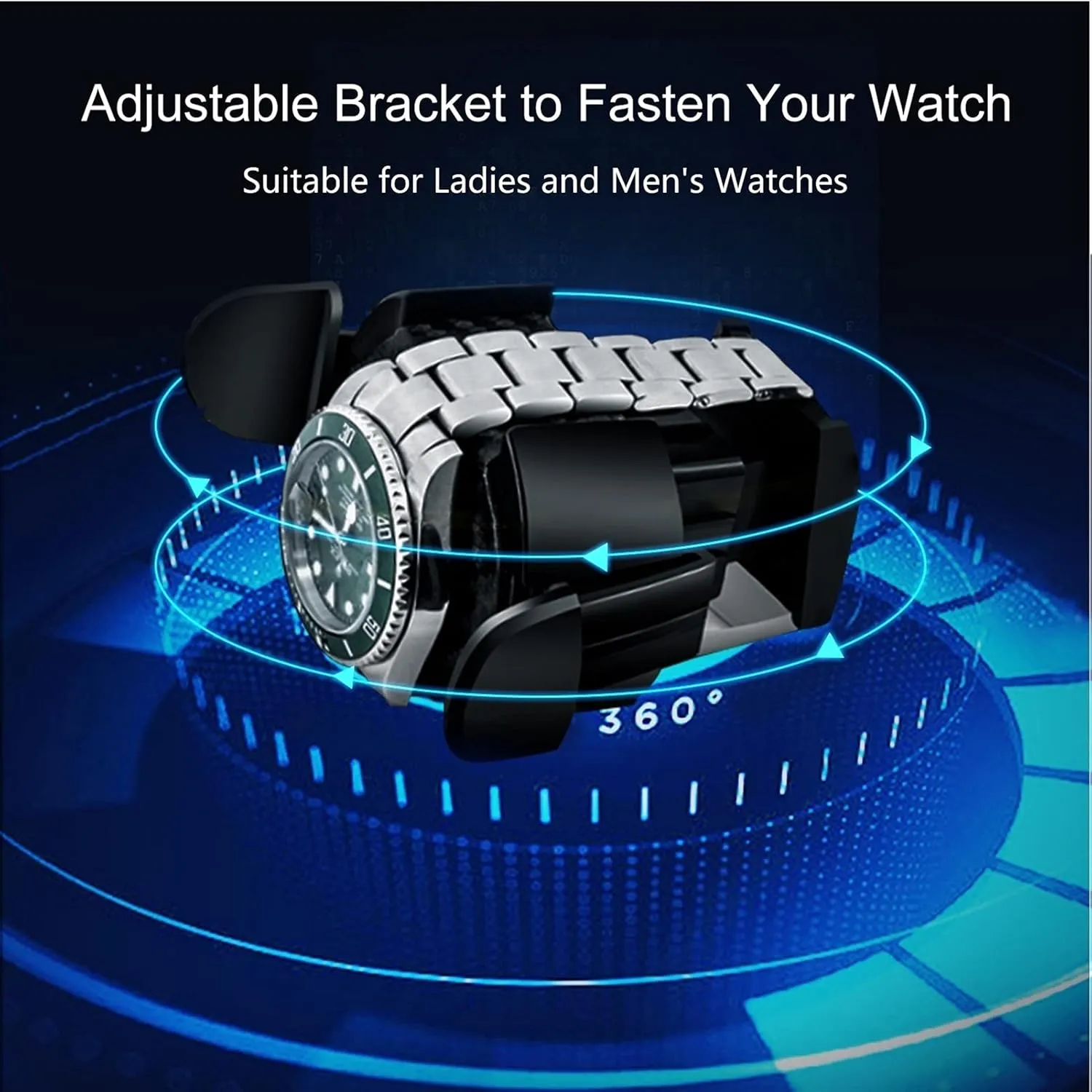 Motor Watch Winder Box for 1/2/4/6 Watches Open and Shut Down Featured Watch seclusion hollow propose urge rivalry Display Box Watch Winder for Men's and Women's Automatic Watch with LED Lights Quiet Japanese Mabuchi 