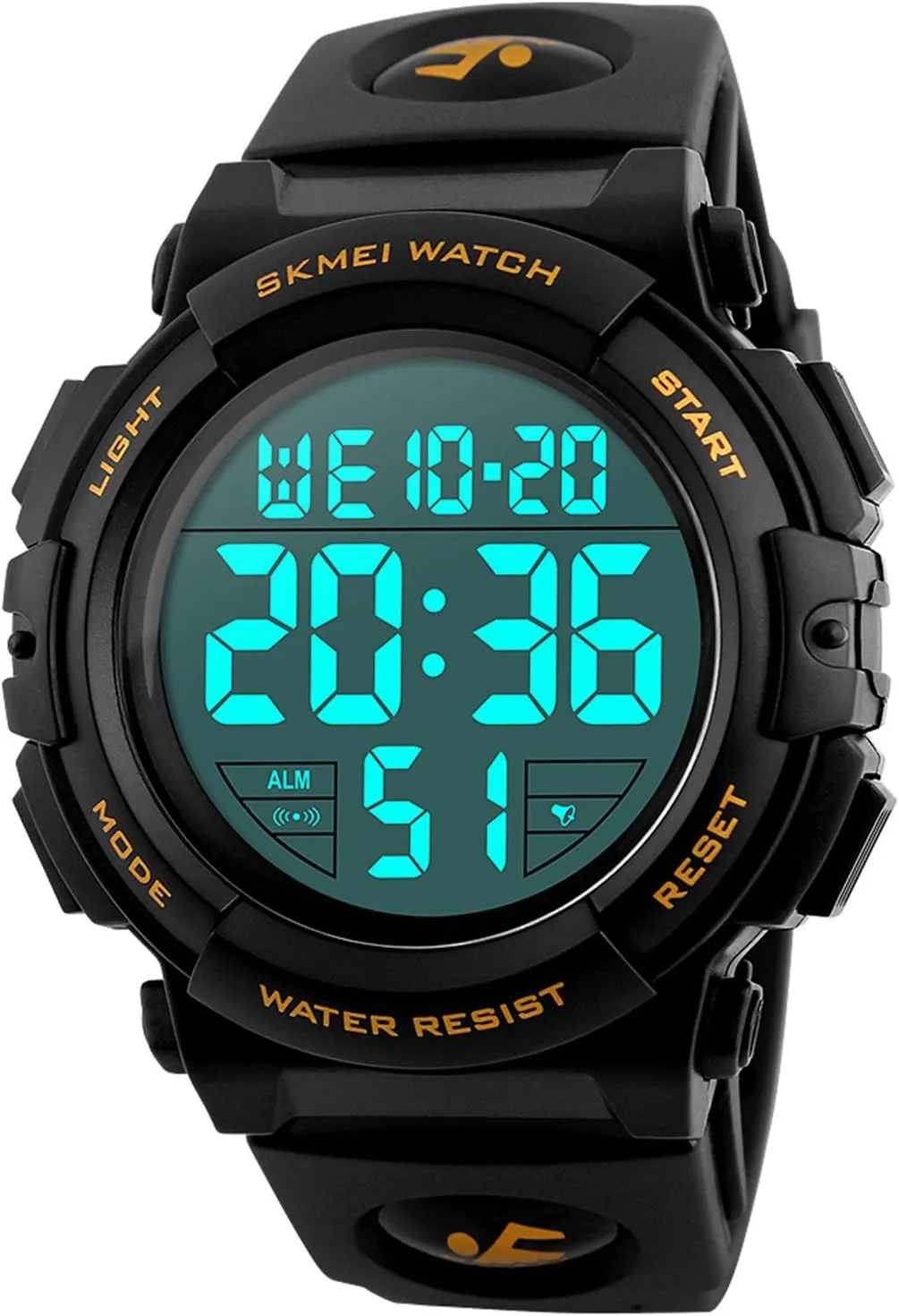 Multi terminal masthead drift Function Digital LED Electronic Watch 50M Water Resistant Black Sports Watches FANMIS 