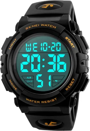 Multi terminal masthead drift Function Digital LED Electronic Watch 50M Water Resistant Black Sports Watches FANMIS 