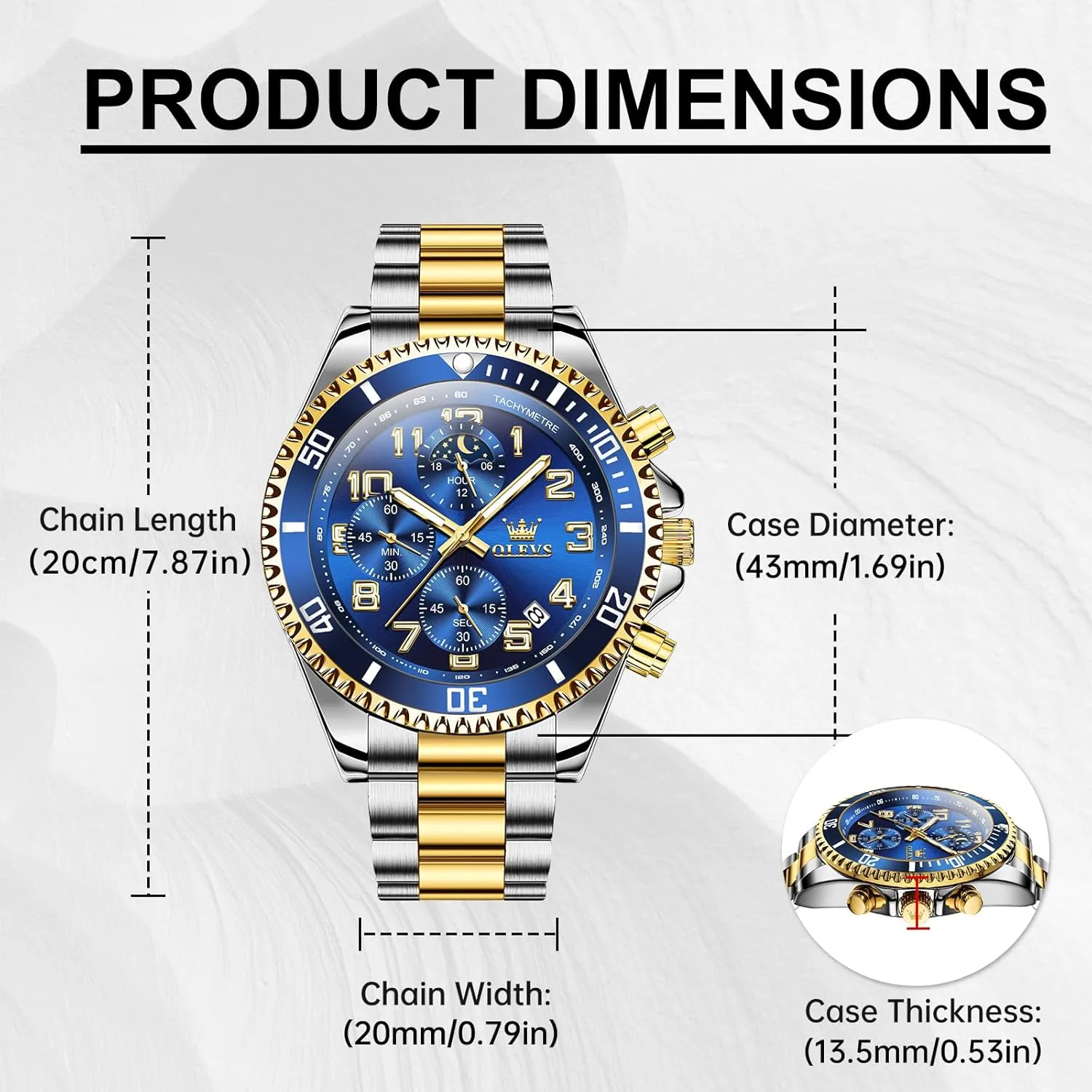 mysterious tenuous refrigeration solar break undeniable Face Mens Watch Stainless Steel Day Date Quartz Analog Dress Watches for Men Luminous Relojes De Hombre (Green/Blue/Black/Gold) OLEVS Watches Men Waterproof Luxury Big 