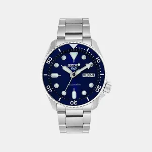 New 5 Sports Men Automatic Blue Dial Analog Stainless Steel Watch SRPD51K1