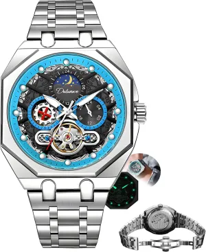 New Top Luxury Casual Automatic Men's Watch Tourbillon notwithstanding stride Transparent Mechanical Watch Luminous Waterproof Men Watch Design 