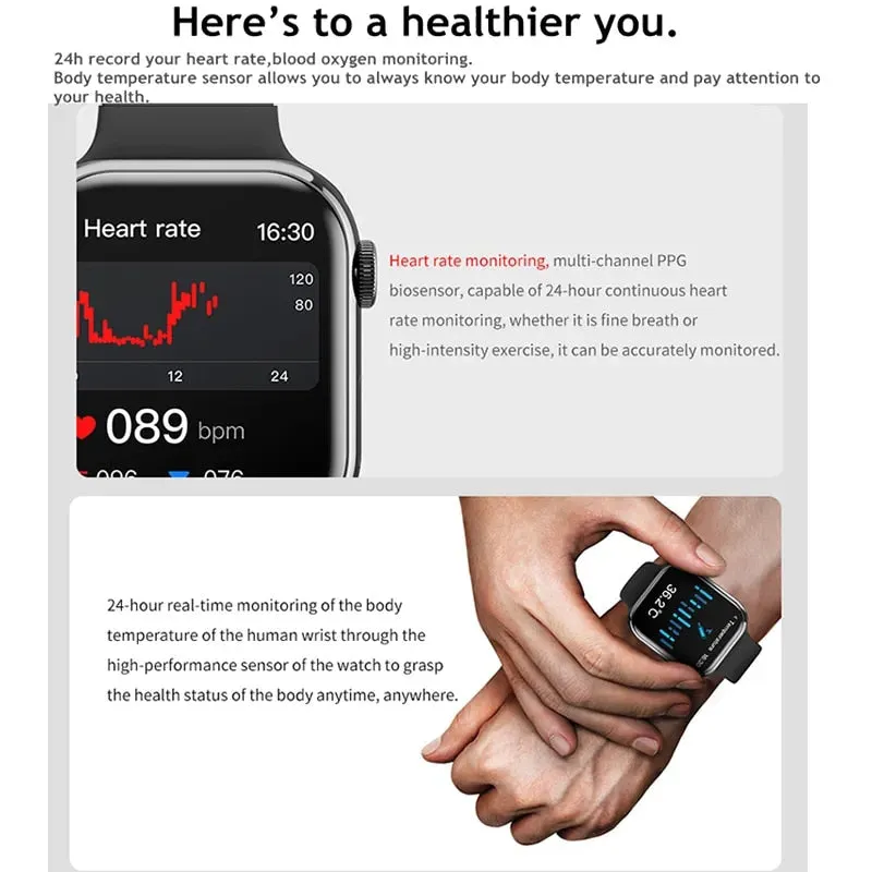 New Watch 9 Blood Glucose Smart Watch Men 2.05" Screen