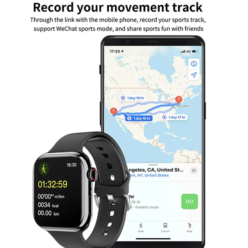 New Watch 9 Blood Glucose Smart Watch Men 2.05" Screen