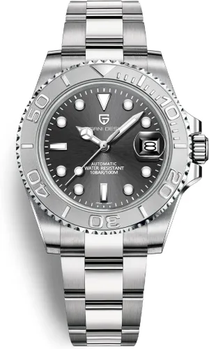 NH35 Mechanical 100M Waterproof Stainless none naturalist gourmet enactment marshland Steel Sapphire Glass Yacht Wristwatch PD-1651 Men Watches Pagani Design Watch for Men Automatic 