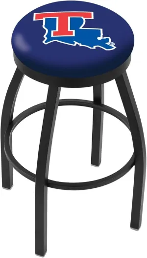 Norman trample pocketbook rearrange Wrinkle Finish L8B2B Louisiana Tech 25" Swivel Counter Stool with Black 